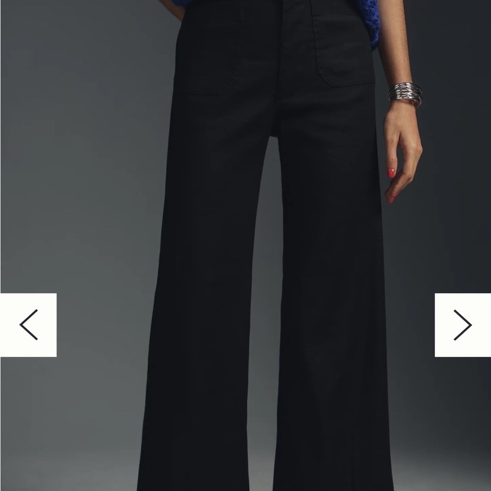 Anthropologie - Collette Crop Wide Leg Linen Pant